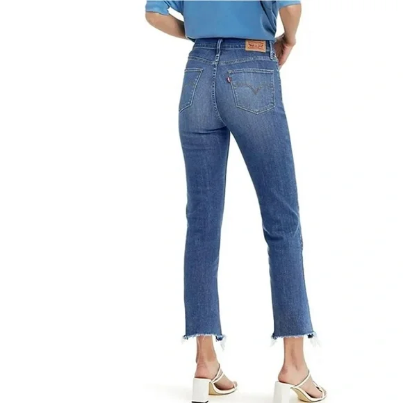 Levi's 724 High Rise Straight Distressed Jeans - Picture 3 of 4